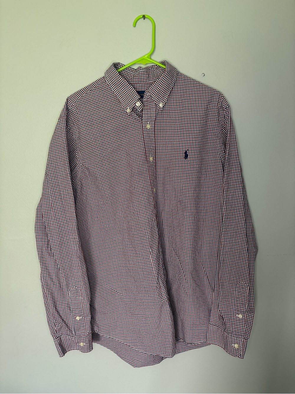 Ralph Lauren Men's Red Check Button-Down Shirt XL